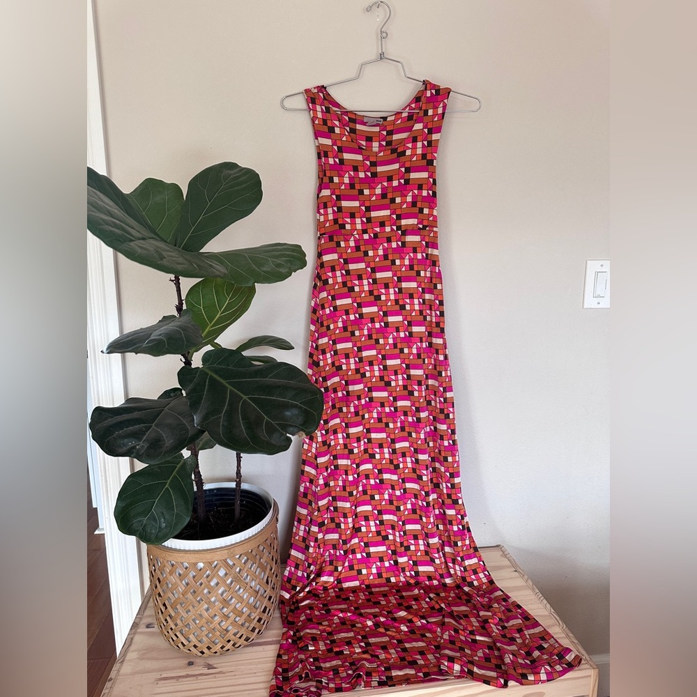Stylish Pink Geometric H &M Maxi Dress 📐